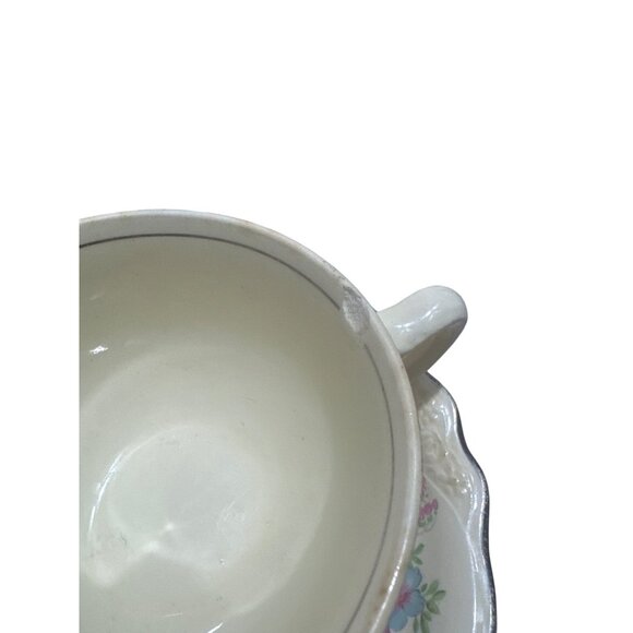 Vintage Homer Laughlin Virginia Rose Cup and Saucer Set - AS IS Crafters Lot - Picture 2 of 6